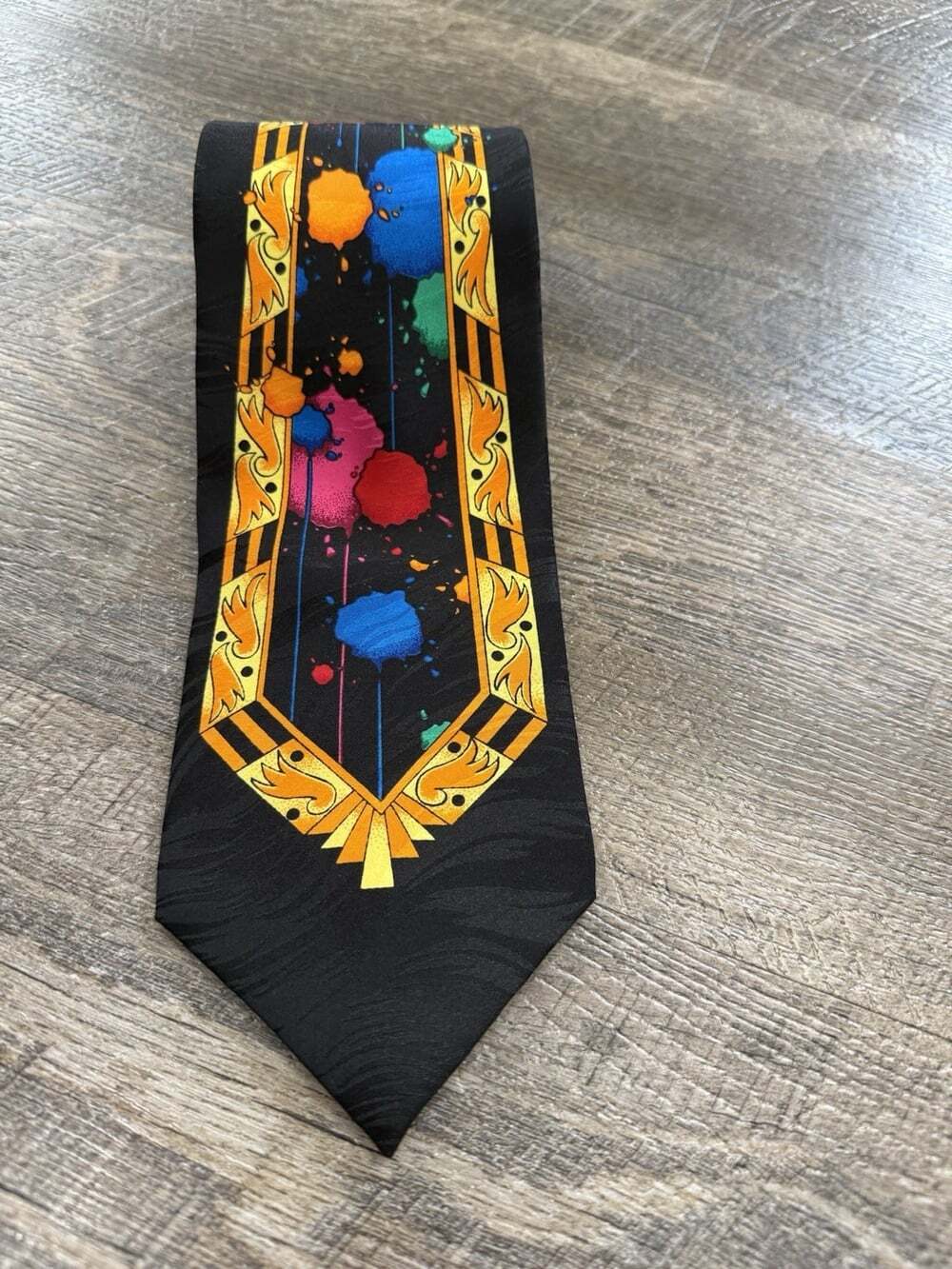 Rush Limbaugh Vibrant No Boundaries Collection Silk Mens Tie 100% Silk Vintage